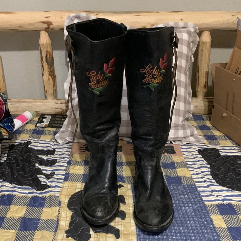 Vintage Lady Harley Boots